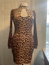 NWT Urban Outfitters Sexy Velvet Dress Keyhole Long Bell Sleeves Women Small