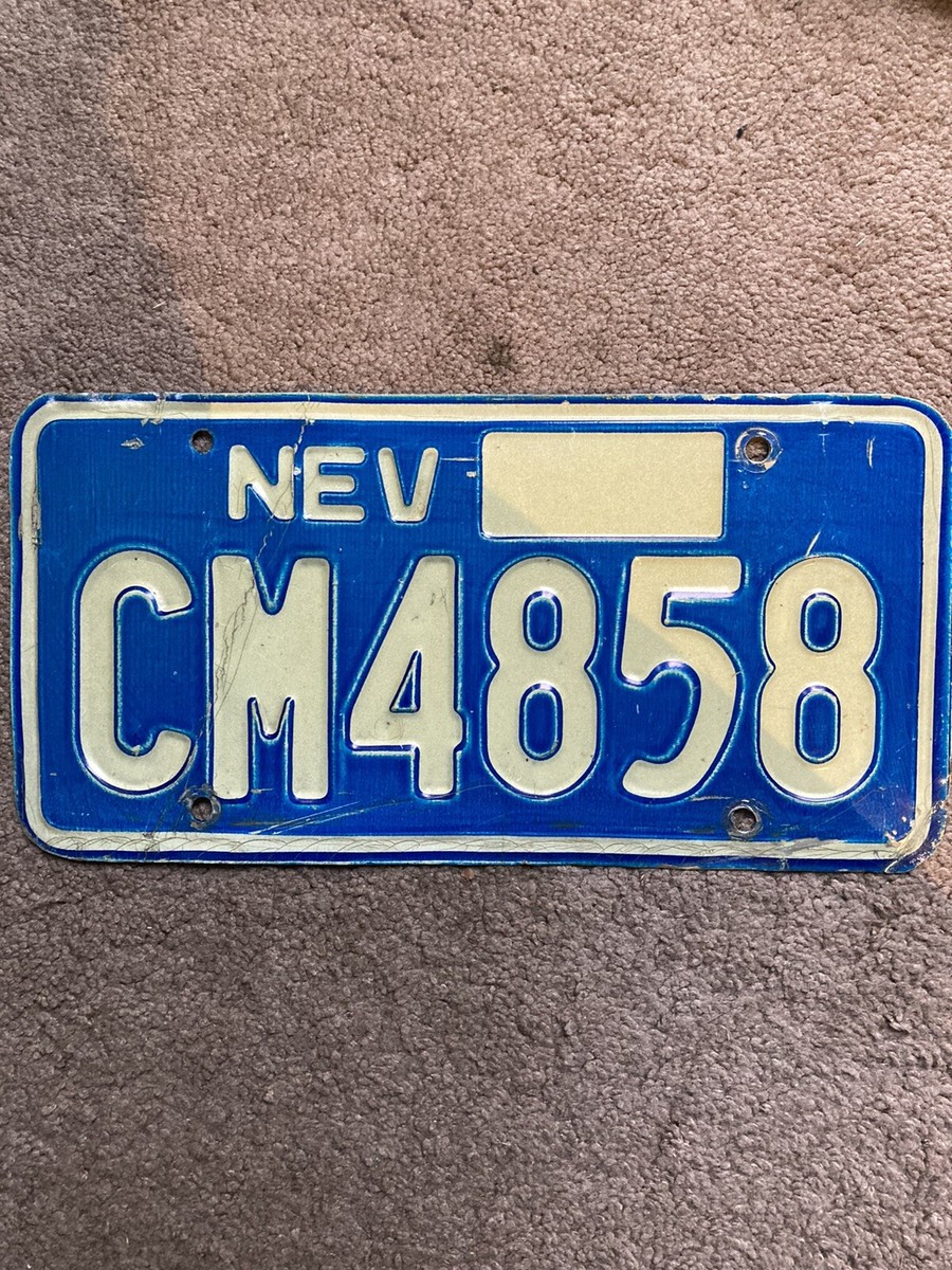 1970s Nevada Debossed License Plate - CM 4858 - Nice! | eBay