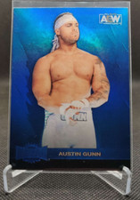 2022 SkyBox Metal Universe AEW #37 Austin Gunn BLUE SP wrestling card