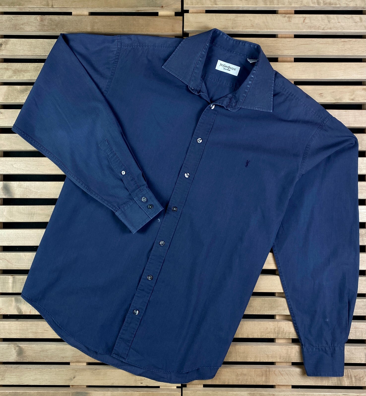 Camicia uomo manica lunga Yves Saint Laurent vintage taglia 44