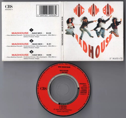 Wig Wam Bam CD-SINGLE 3-Inch MADHOUSE © 1989 CBS Electronic Disco Mixes 655292 3