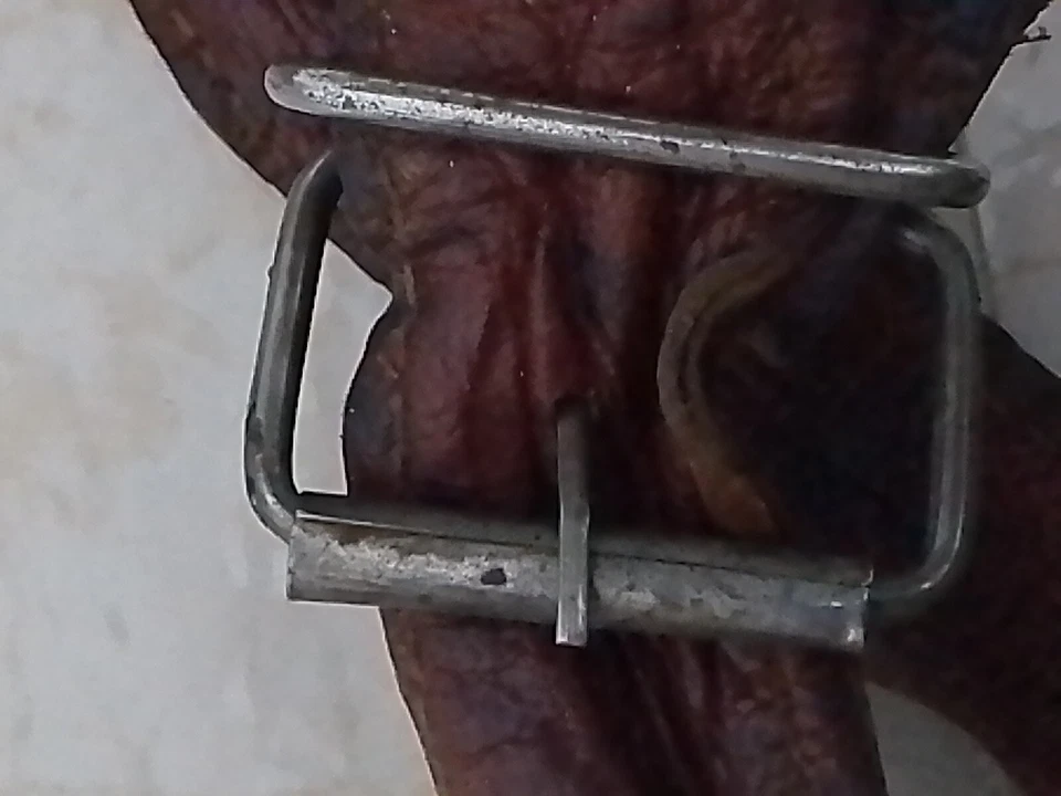 Bolso Mensajero de Cuero Marrón Raro De Colección, Cartera, Antiguo - Usado - Antiguo Hecho a Mano Foto 3 de 4