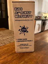 Kids Against Maturity Card Game, Core Game Plus Expansion Packs 1 And 2
