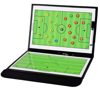 GEORGLASKO_8 Soccer Coaching Board Football Clipboard Tactical Magnetic Portable Zipper Bag