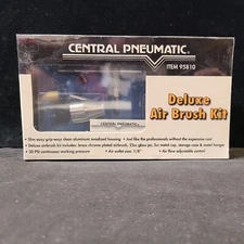CENTRAL PNEUMATIC #95810 DELUXE AIR BRUSH KIT *SEALED NEW*