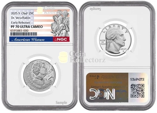 2025 S Clad Quarter 25C Dr. Vera Rubin NGC PF70 UCameo Early Releases