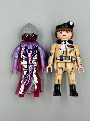 Playmobil Ghostbusters Set Of Figures Includes Firehouse Library Ghost 