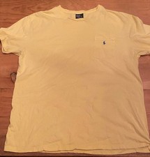 Vintage Single Stitch Polo By Ralph Lauren Size L USA Fabric Yellow