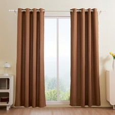 HOT/ Natural Linen Curtains,52 x 84 "2 Panels Set,Grommet Light Filtering Thick