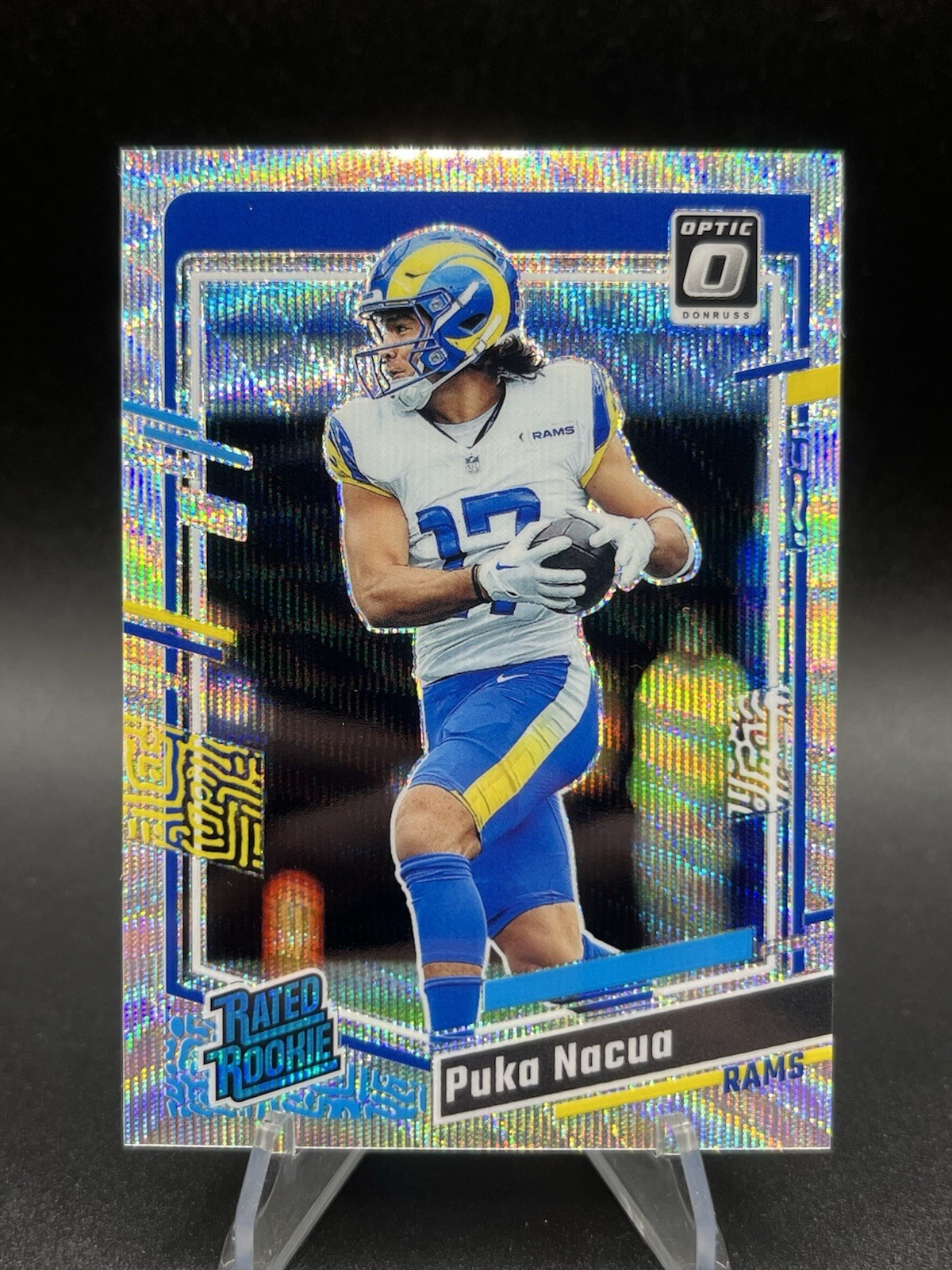 2023 Donruss Optic - Rated Rookie Puka Nacua #238 Silver Wave Prizm /300 RC Rams