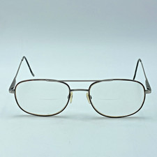 VINTAGE Arturo Eyeglasses Aviator Silver Tone 58-19 Metal Frame No Lens Classic