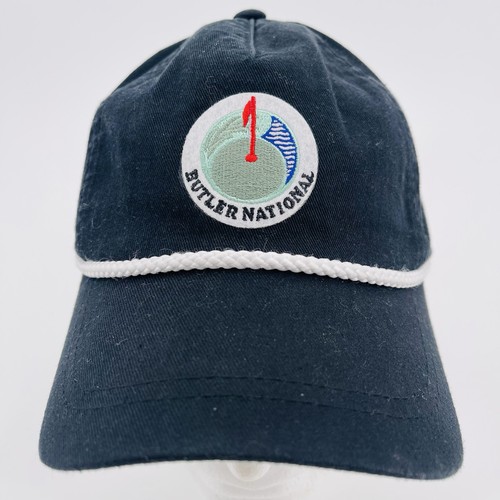 American Needle Butler National Seil Mütze Kappe Druckknopflasche Golf schwarz verstellbar