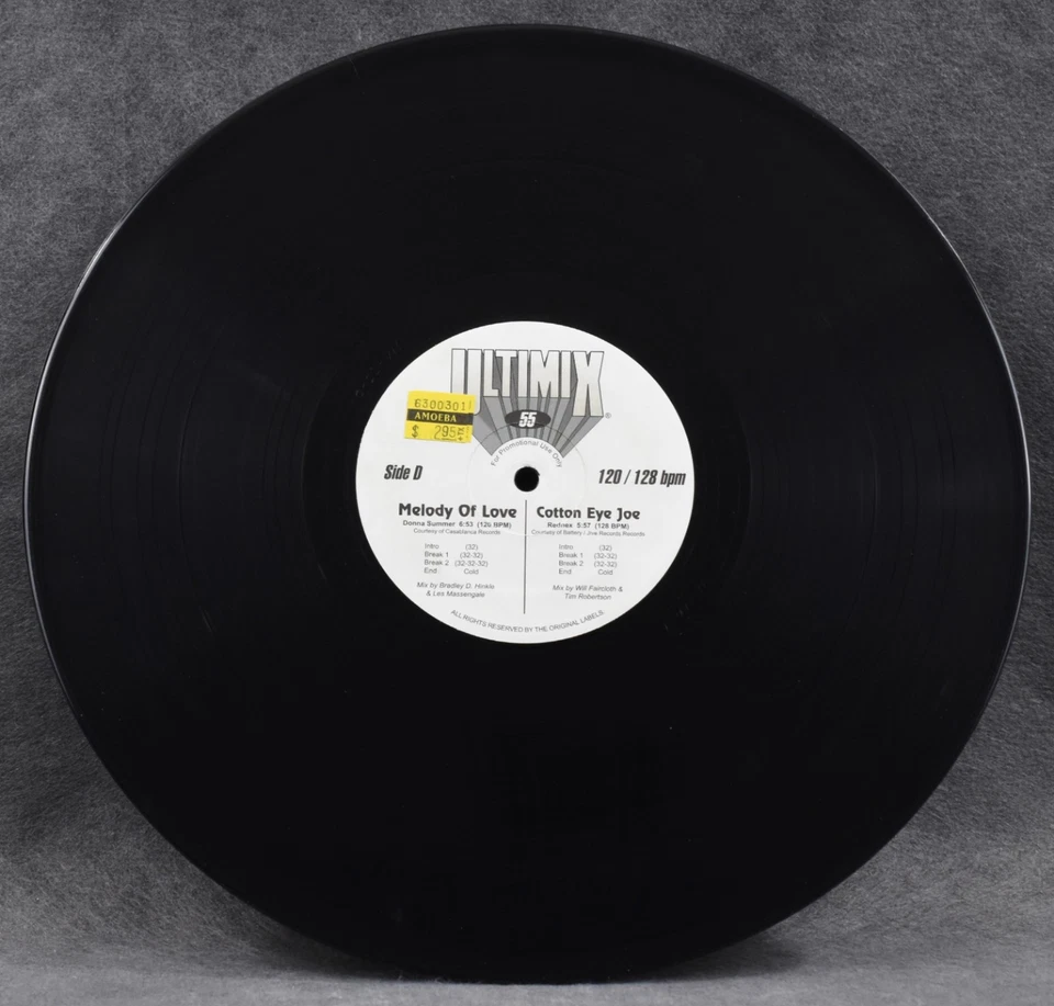 Ultimix 55 UM-55 – Melody Of Love / Cotton Eye Joe / Situation 12" DJ Promo VG - Image 4 of 4