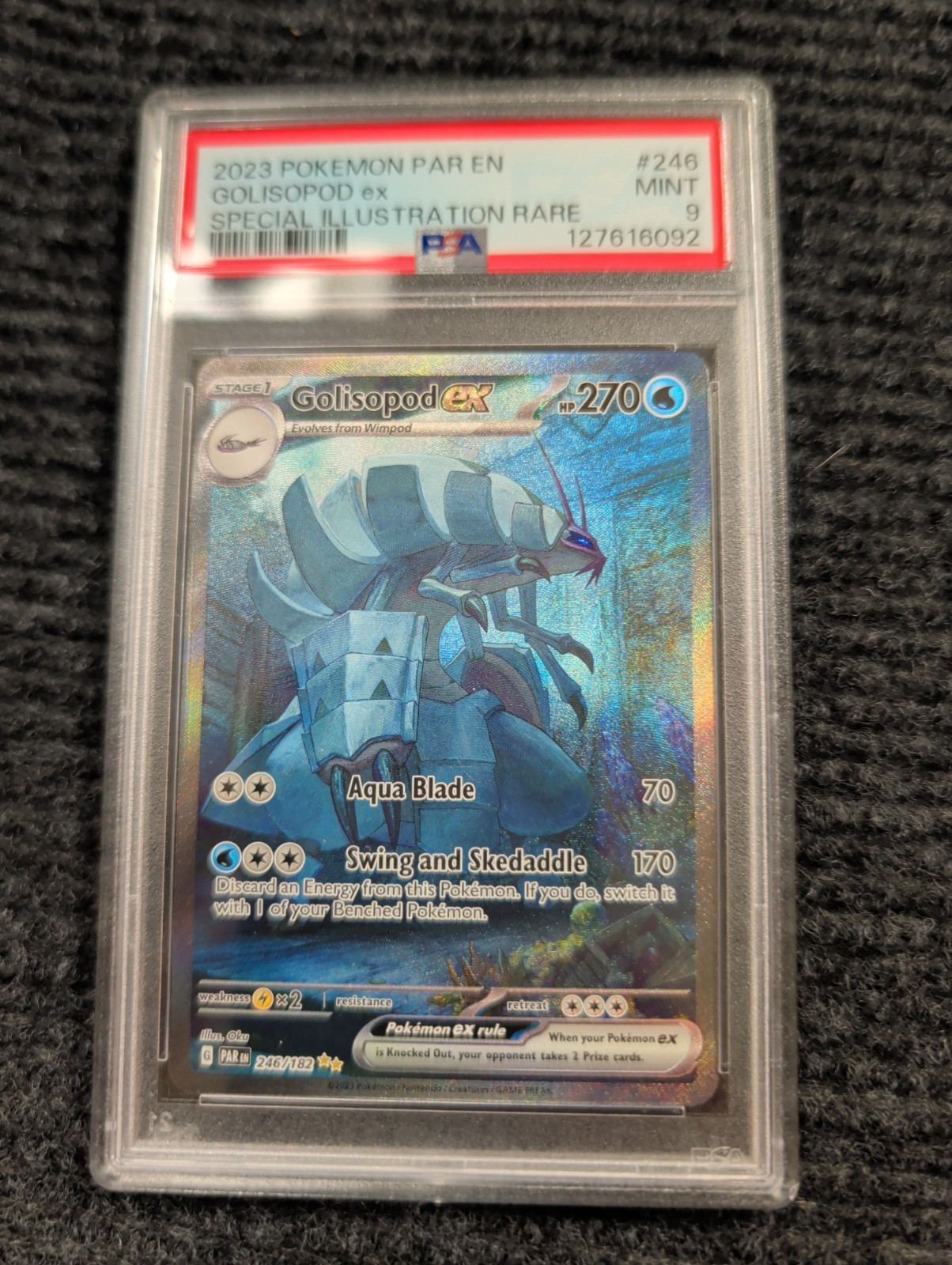 Golisopod EX 246/182 PSA 9 Special Illustration Rare Par En-Paradox Rift Pokemon
