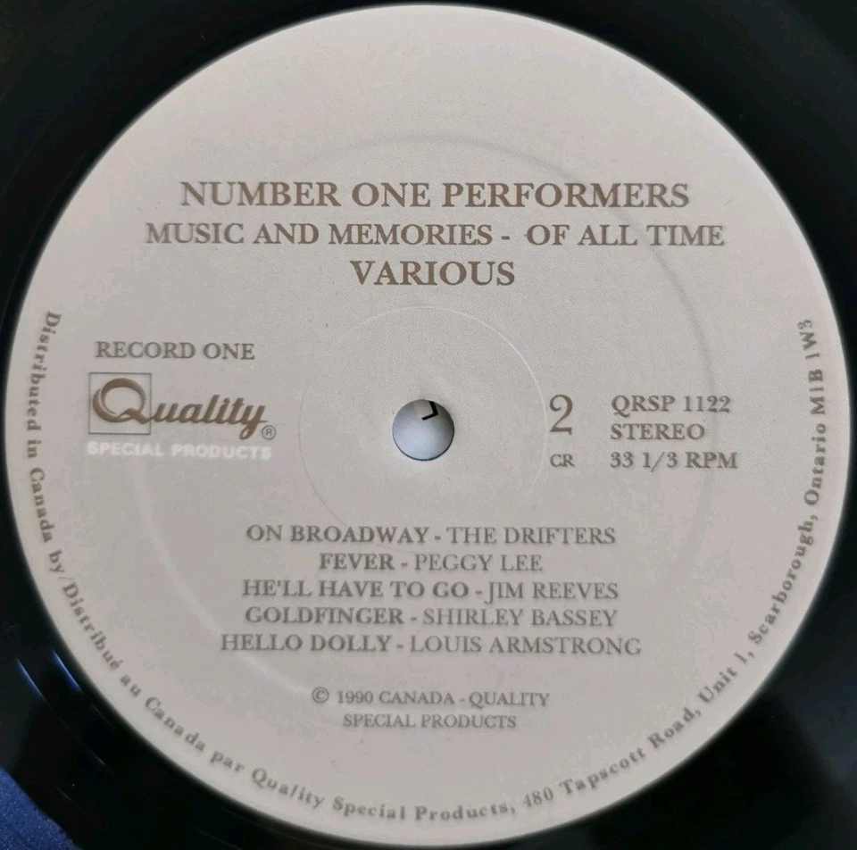 Vinyl 2xLP Music And Memories Number One Perfomers Of All Time VG QRSP-1122 - Image 4 of 4