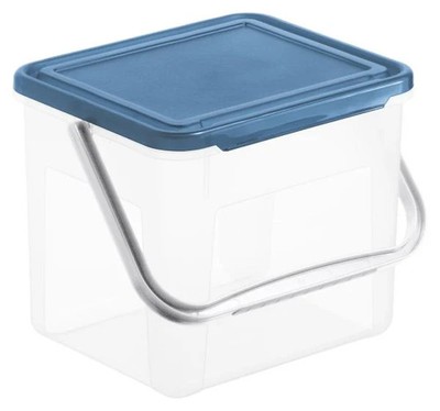 Rotho Waschmittelbehälter Basic Blue 4,5 L / 3 kg Waschpulverbox Waschmittelbox