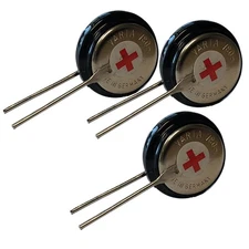 3x V80H-2PIN 1.2V 80mAh NiMH Battery 2 Pins For Electricity Metering, RTC, MBU