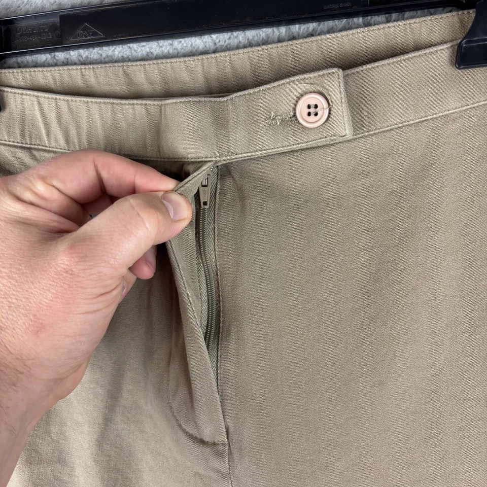 Pantalones de vestir Investments pantalones para mujer 18R tostados frente plano elástico carrera Foto 2 de 4