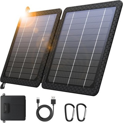 10W Portable Solar Charger Dual USB Foldable Panel - Cargador Solar Portátil IPX