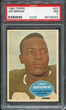 1960 Topps #23 Jim Brown PSA 7 Cleveland Browns HOF Syracuse University
