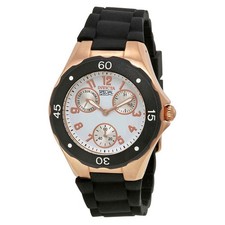 Invicta Angel Multi-Function White Dial Black Silicone Ladies Watch 18799