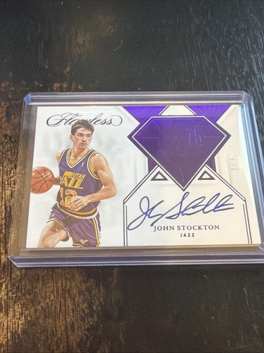 2021-22 Flawless John Stockton Purple Auto /3