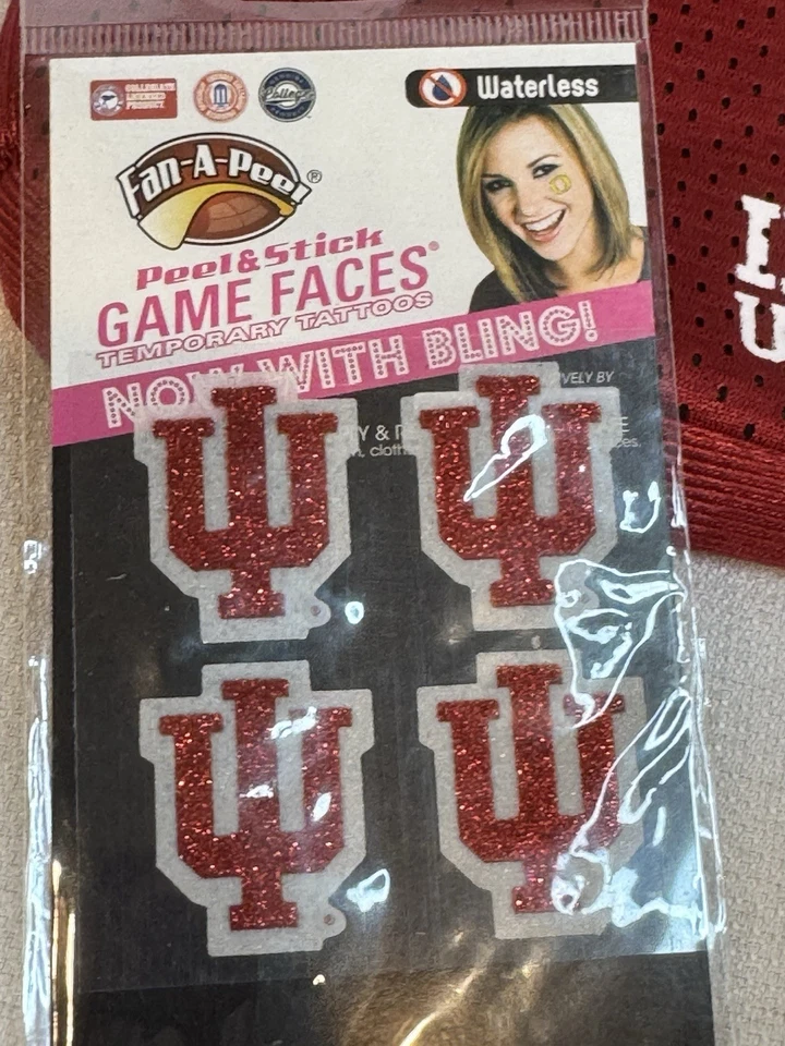 Bolsa de mão Indiana University IU Hoosiers bolsa tote + casca e vara jogo rosto bling - Imagem 2 de 4