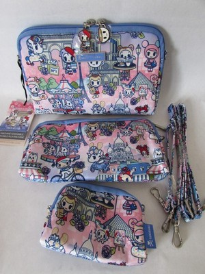 Jujube x Tokidoki C'est La Vie A Paris Collection Be Set 3 Piece Pouch Set  H