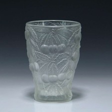 Barolac - Rosice Glassworks Vase KIRSCHEN Tschechoslovakei 1970er Jahre  14,3 cm