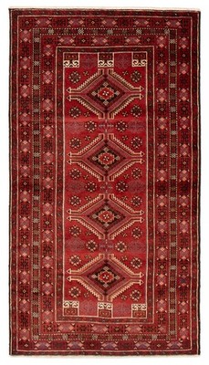 4'0'' x 7'5'' Vintage Hand-knotted Runner Rug Traditional Oriental Wool Carpet