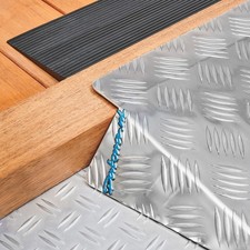 Datona  Aluminium T&uuml;rschwellenrampe 6 cm + Gummi T&uuml;rschwellenrampe 15 mm