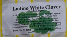 WYATT-QUARLES NC Ladino White Clover Seed 5lb Perennial Forage Legume