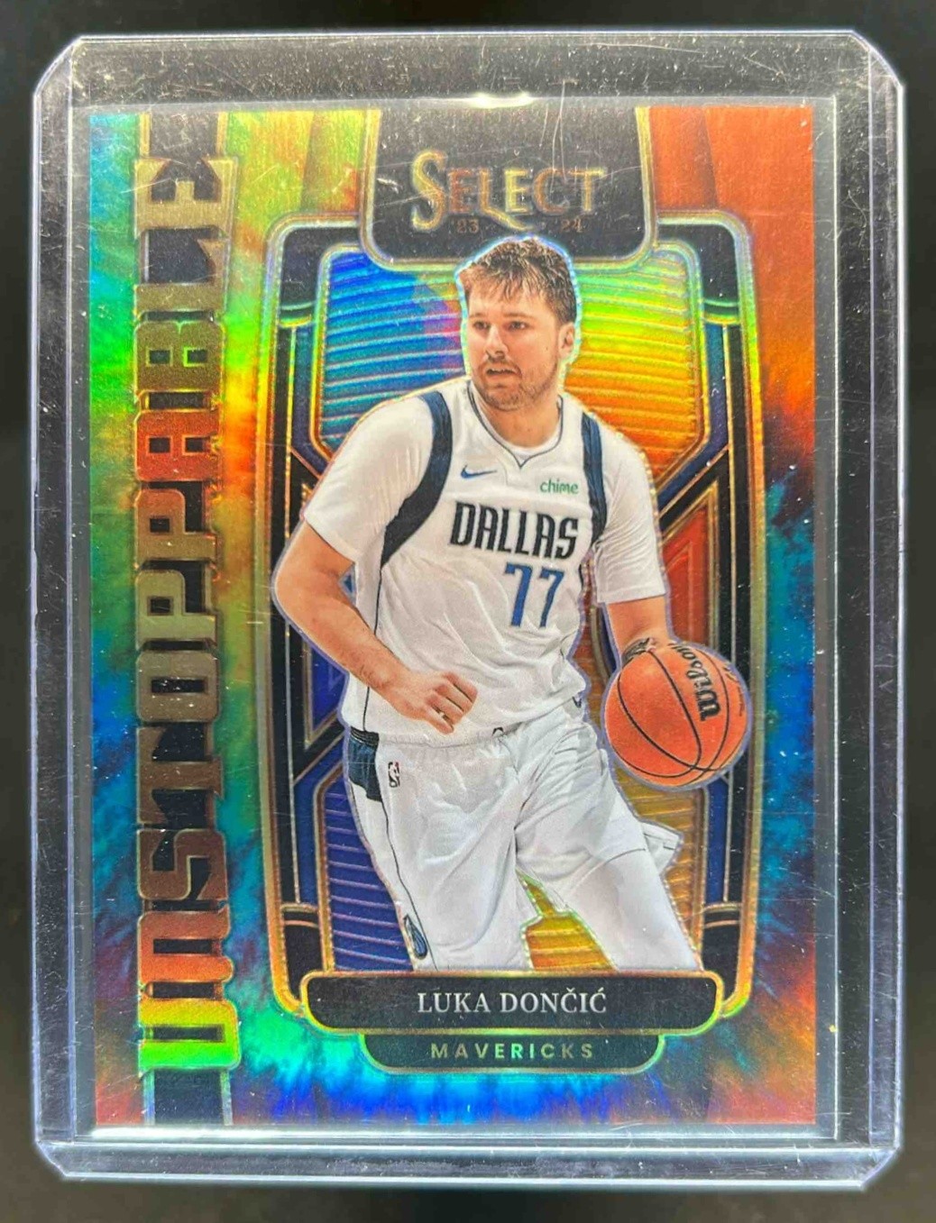 2023-24 Select Luka Doncic Unstoppable Tie Dye Prizms #7/25 Mavericks
