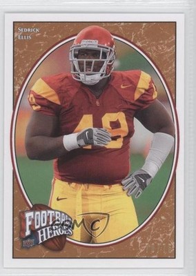 2008 Upper Deck Football Heroes Bronze 70/75 Sedrick Ellis #191 Rookie RC 7n2