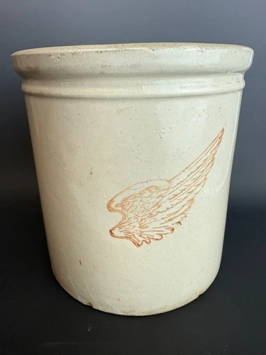 Antique Rare 1 Gallon Large Red Wing Crock Stoneware Jar Minnesota Pottery