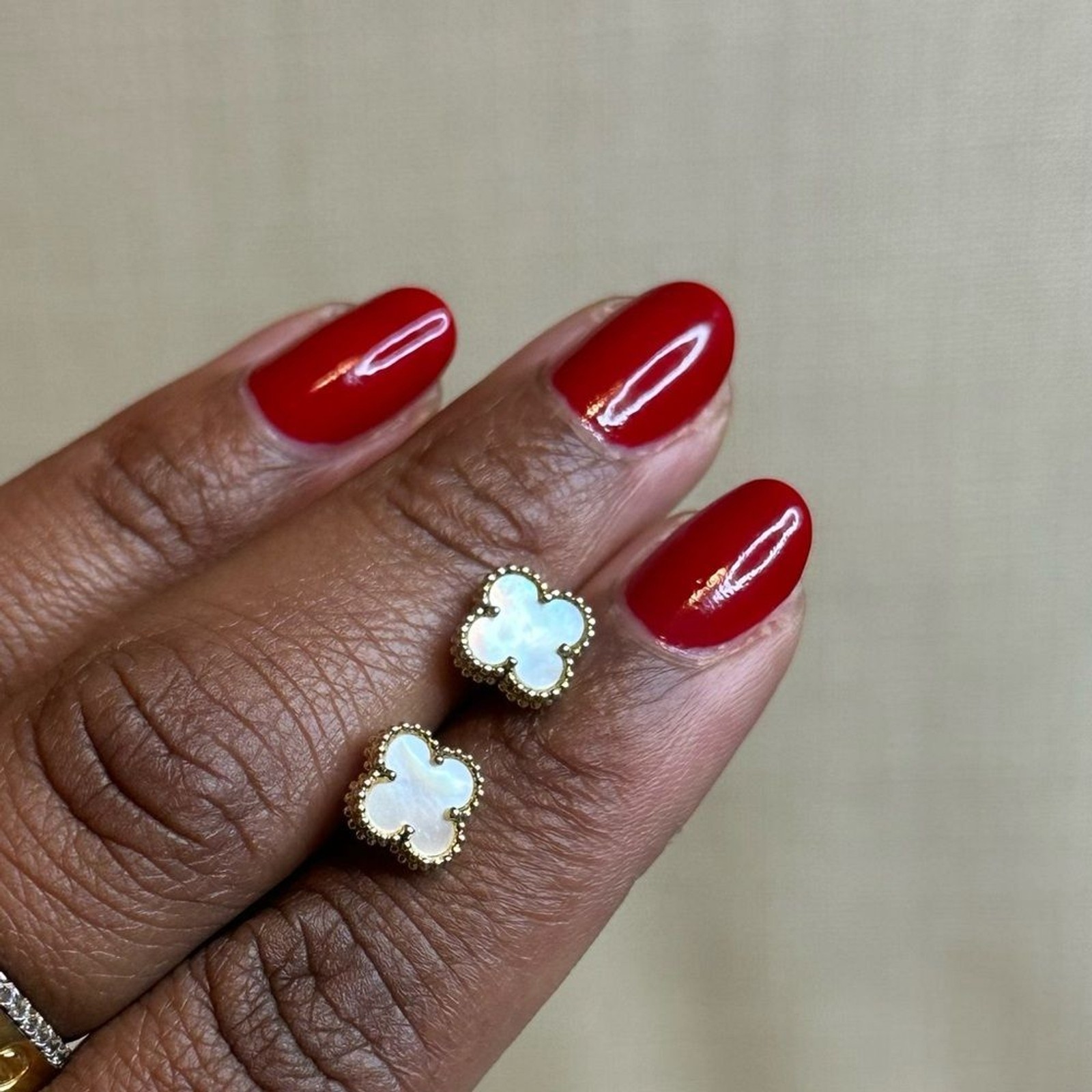 Small Clover Stud Earring - image 1