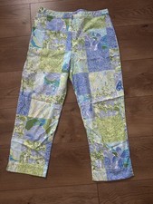 VINTAGE Lilly Pulitzer Pants Womens 2 Green Floral Pocket Animals Preppy 28x23
