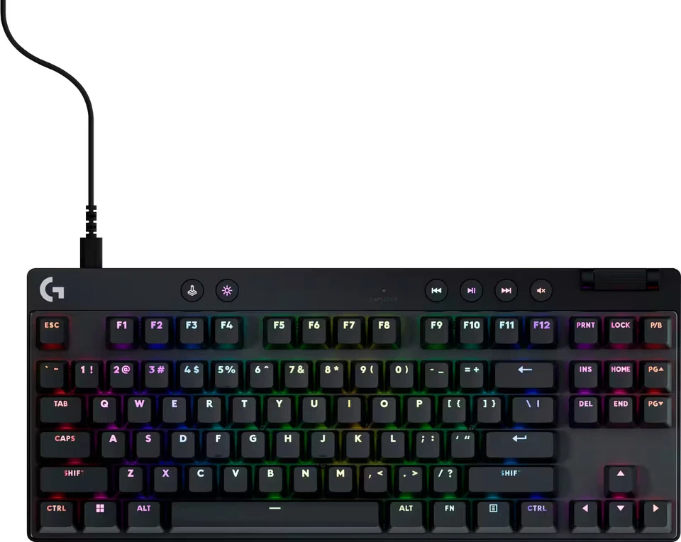 Logitech PRO X TKL RAPID Tenkeyless Corded Magnetic Analog Switch Gaming