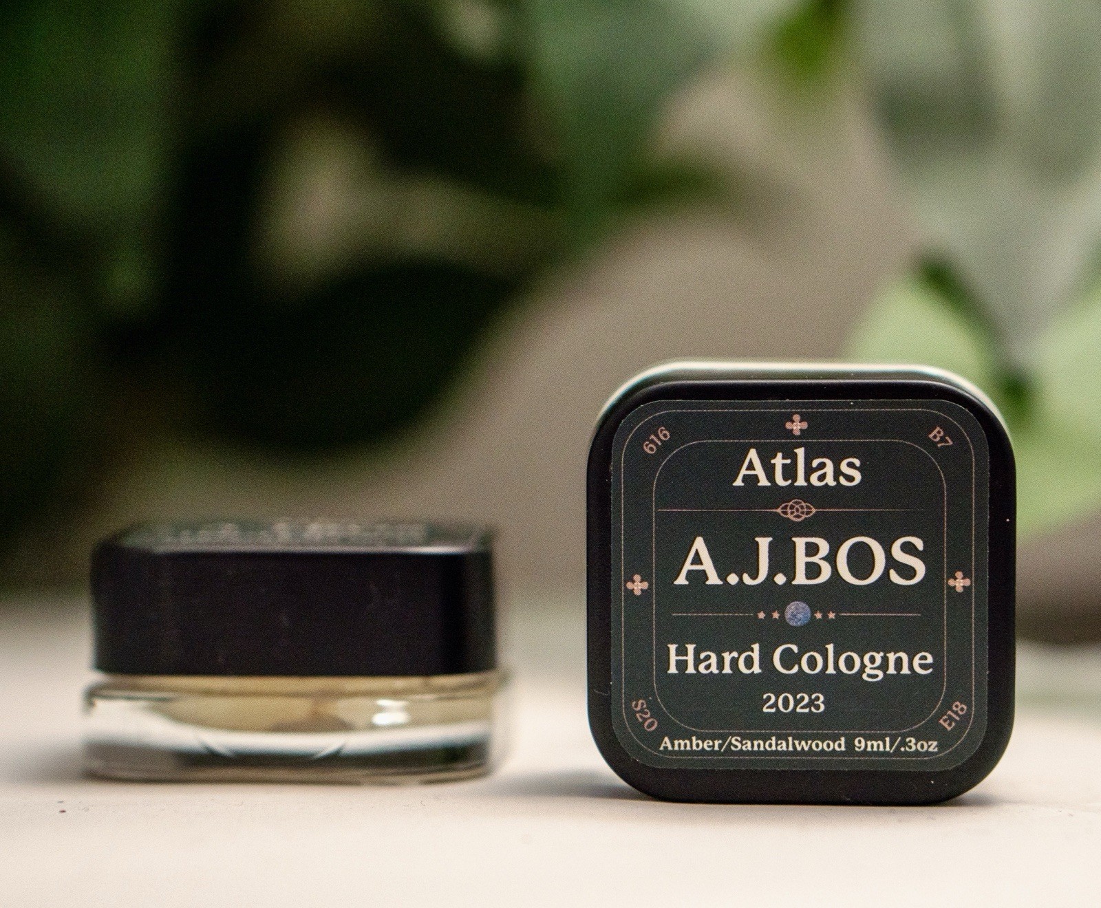 A.J.BOS X Atlas Men&rsquo;s Solid Cologne Amber/Sandalwood 9 ml /.3 Oz Travel Size