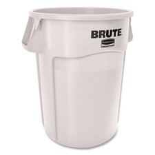 Rubbermaid Commercial 1779740EA 44 gal Plastic Brute Container - White New