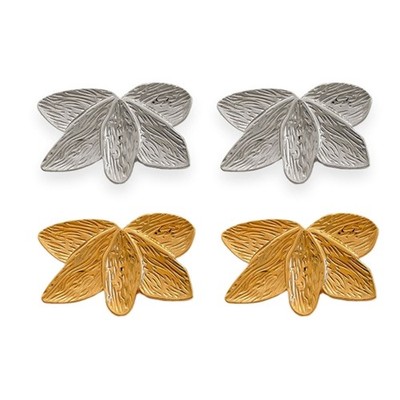 Contemporary Leaf Earrings Crafted Copper Material Fashionable Everyday