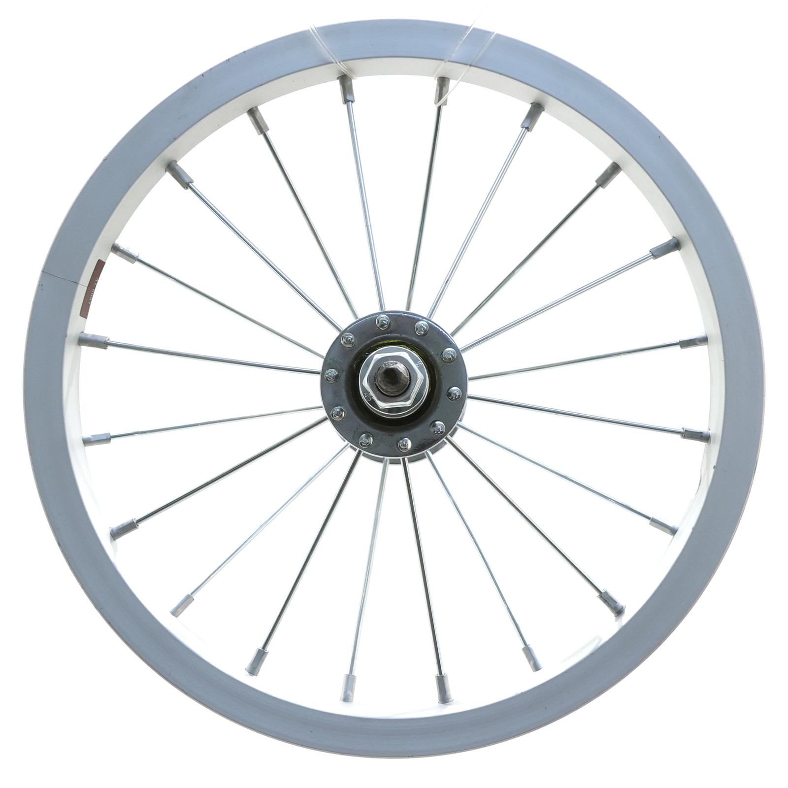 12" Aluminum Front Wheel, Rim Brake, Silver 20 Spoke Bolt On