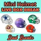 NFC WEST (4 NFL TEAMS) signed/autographed football mini-helmet LIVE BoxBreak