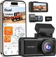 WOLFBOX X3 PRO Dash Cam Front and Rear, Dual STARVIS 2 IMX675 ADAS Car Camera