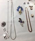Vintage Sterling Silver Jewelry Lot Victorian Flower Pin 123 Grams