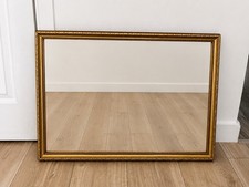 Vintage Gold Gilt Wall Mirror Ornate Decorative Rectangular Frame 65cm