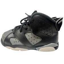 Nike Air Jordan 6 Retro Toddler's Shoe 384667 010 Black/White-Cool Gray Size: 7c