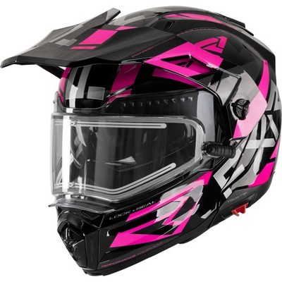FXR Maverick X Snowmobile Helmet Heated Quick Release FMVSS 218 Black/Fuchsia