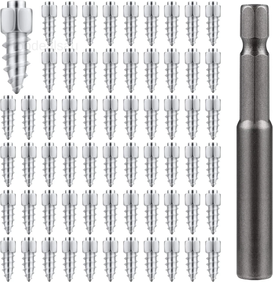 AIEX 100pcs Screw in Tire Studs, 9mm Wheel Tyre Studs for Ice and Snow Tire Spikes..