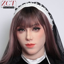 Realistic Silicone Female Face Mask Crossdresser Head Mask For women For Cosplay